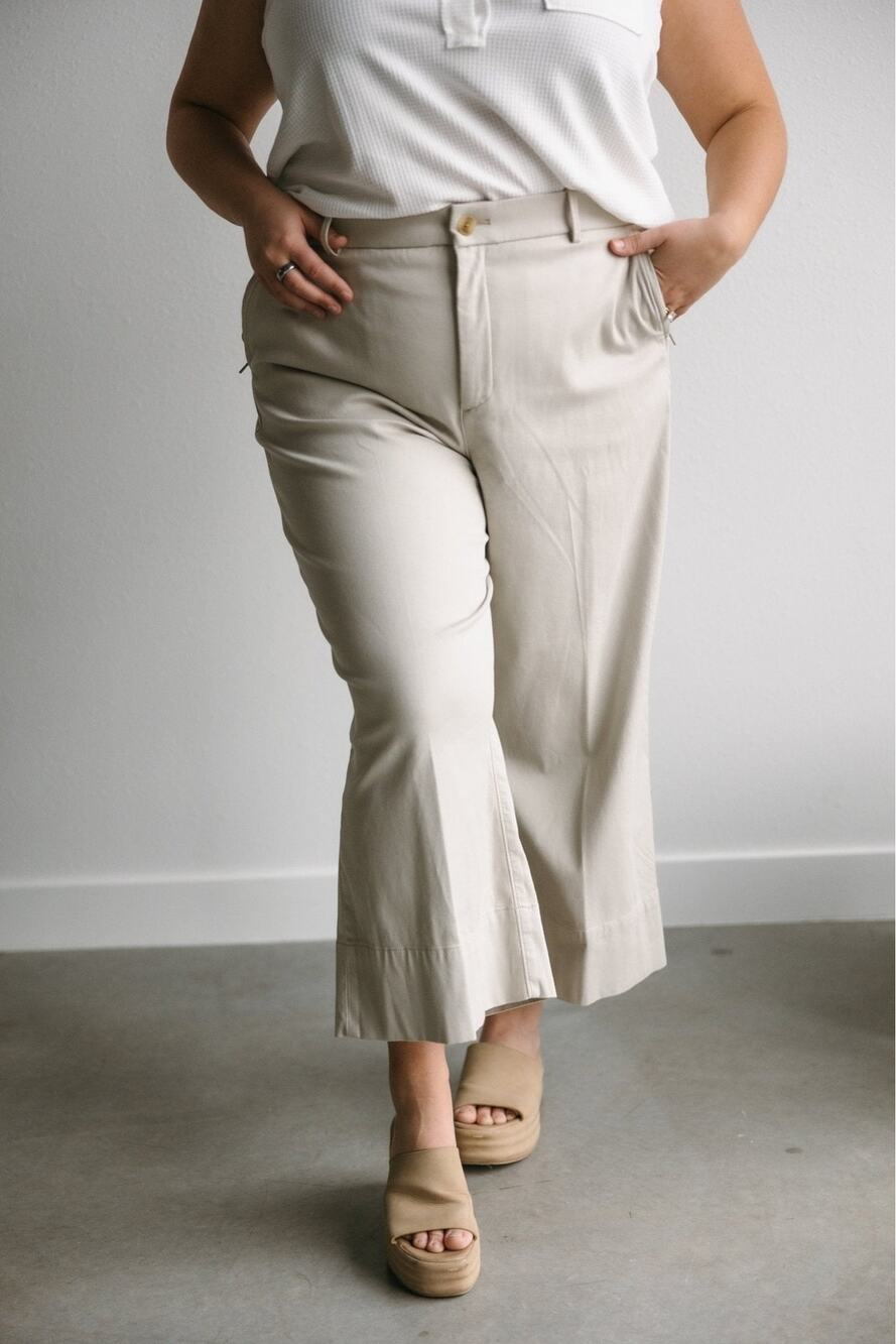 NWT Spanx 3X Petite Plus Cropped Wide Leg Pants Minimalist Capsule Wardobe